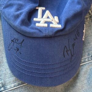 Autographed Dodgers hat